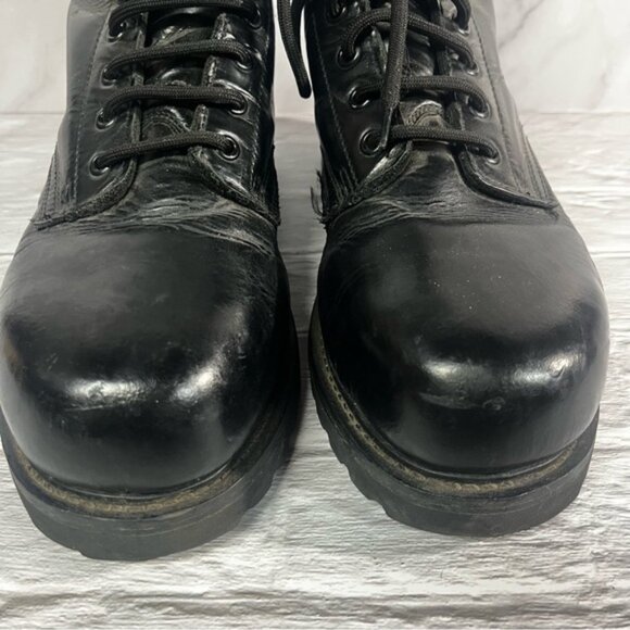 Military Army Drill Combat Parade Steel Toe Leather Boots - Picture 6 of 16